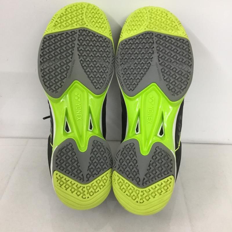 ヨネックス YONEX スニーカー スニーカー SHT107D テニスシューズ パワークッション 107D 27cm 27.0cm ロゴ、文字 黒 / ブラック / X 黄 / イエロー /  メンズ USED 古着 中古 10142479