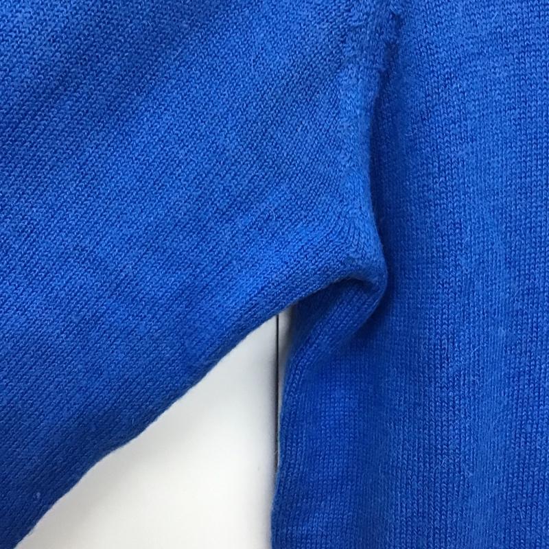 マウジー MOUSSY ワンピース ロングスカート 長袖ニットワンピース クルーネック FREE 無地 青 / ブルー /  レディース USED 古着 中古 10117910