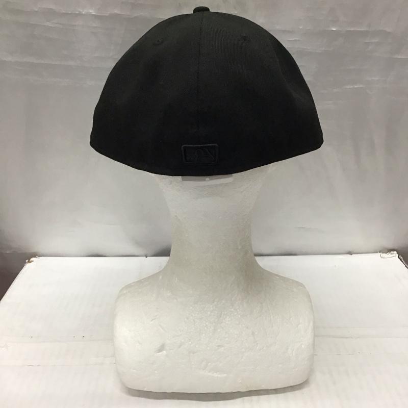 ニューエラ NEW ERA 帽子 キャップ NY ニューヨーク ヤンキース 59FIFTY タグ付き ロゴ、文字 黒 / ブラック /  メンズ USED 古着 中古 10122536