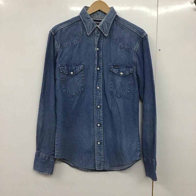 ラングラー Wrangler シャツ、ブラウス 長袖 長袖シャツ 無地シャツ カラーシャツ デニムシャツ usa製 90s 無地 インディゴ / インディゴ /  メンズ USED 古着 中古 10141507