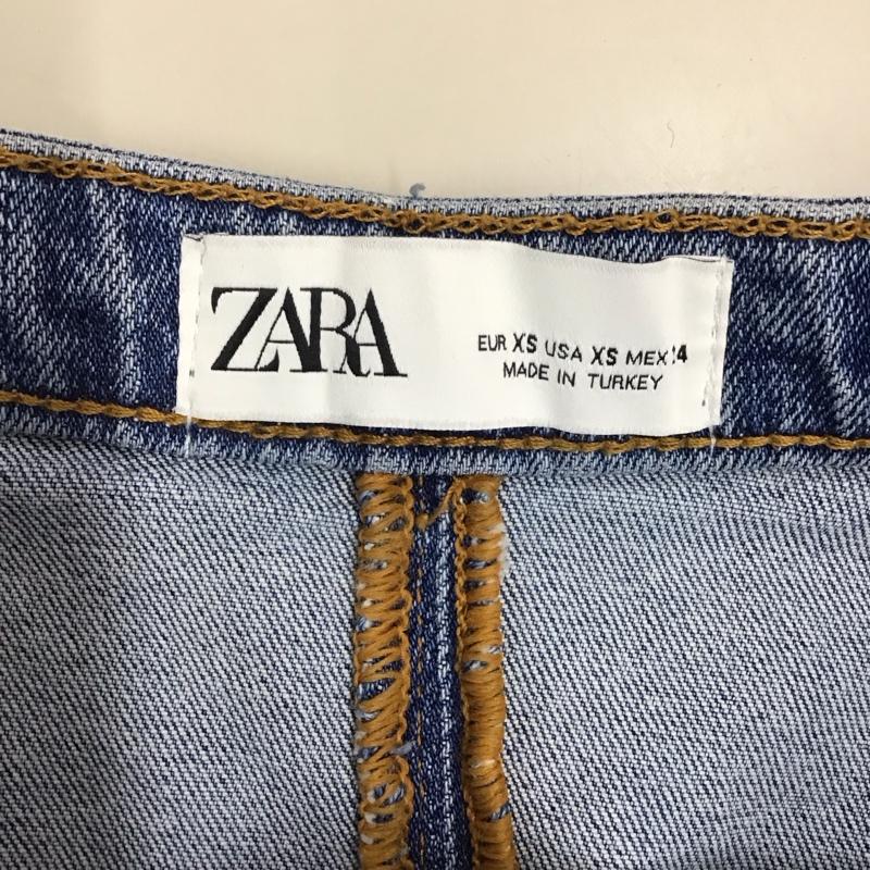ザラ ZARA スカート ロングスカート デニムスカート フロントボタン ストレッチ XS 無地 青 / ブルー /  レディース USED 古着 中古 10118439