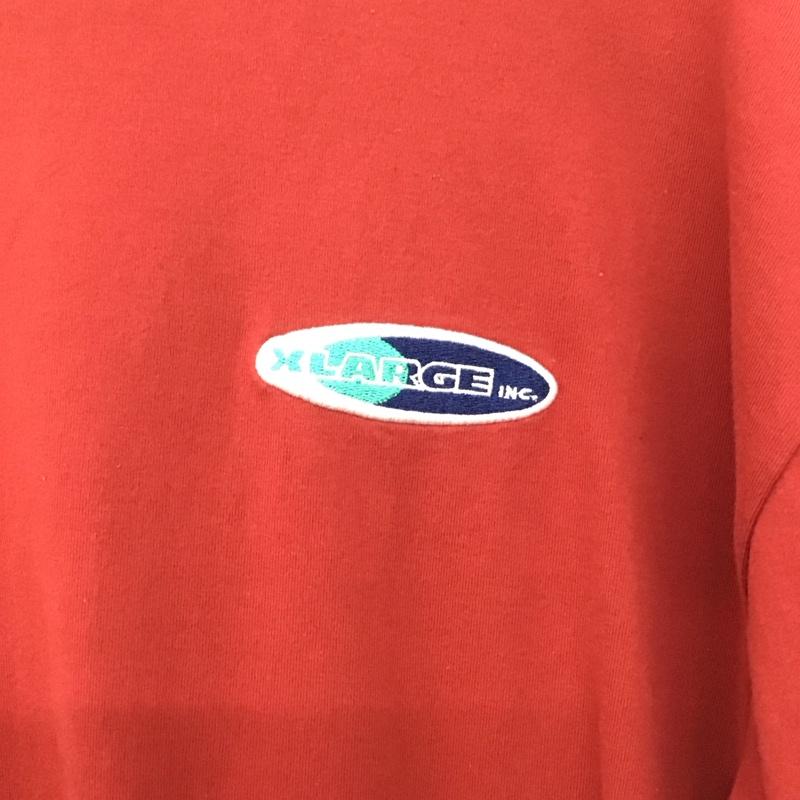 エクストララージ XLARGE カットソー 長袖 長袖カットソー クルーネックカットソー プリントカットソー XL ロゴ、文字 赤 / レッド /  メンズ USED 古着 中古 10142417