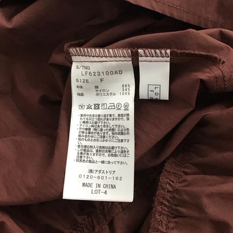 ローリーズファーム LOWRYS FARM シャツ、ブラウス 七分袖 FREE 無地 茶 / ブラウン /  レディース USED 古着 中古 10137196