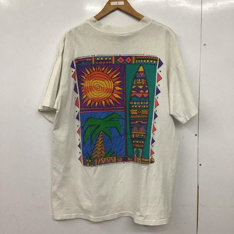 古着 USED Tシャツ 半袖 半袖カットソー プリントTシャツ クルーネックカットソー 古着 90s L プリント 白 / ホワイト /  メンズ USED 古着 中古 10147990