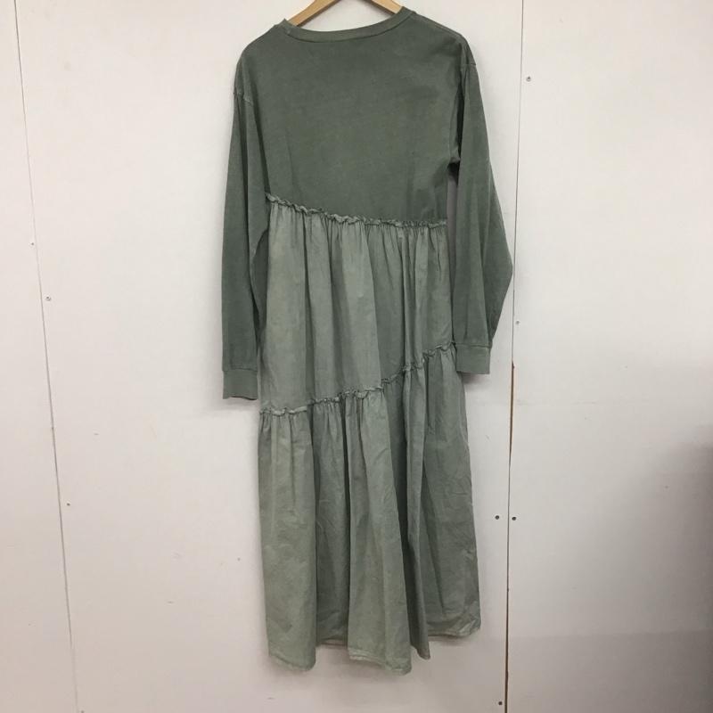 フリークスストア FREAK S STORE ワンピース ロングスカート 243-3166 ティアードワンピース 長袖 FREE 無地 緑 / グリーン /  レディース USED 古着 中古 10147151