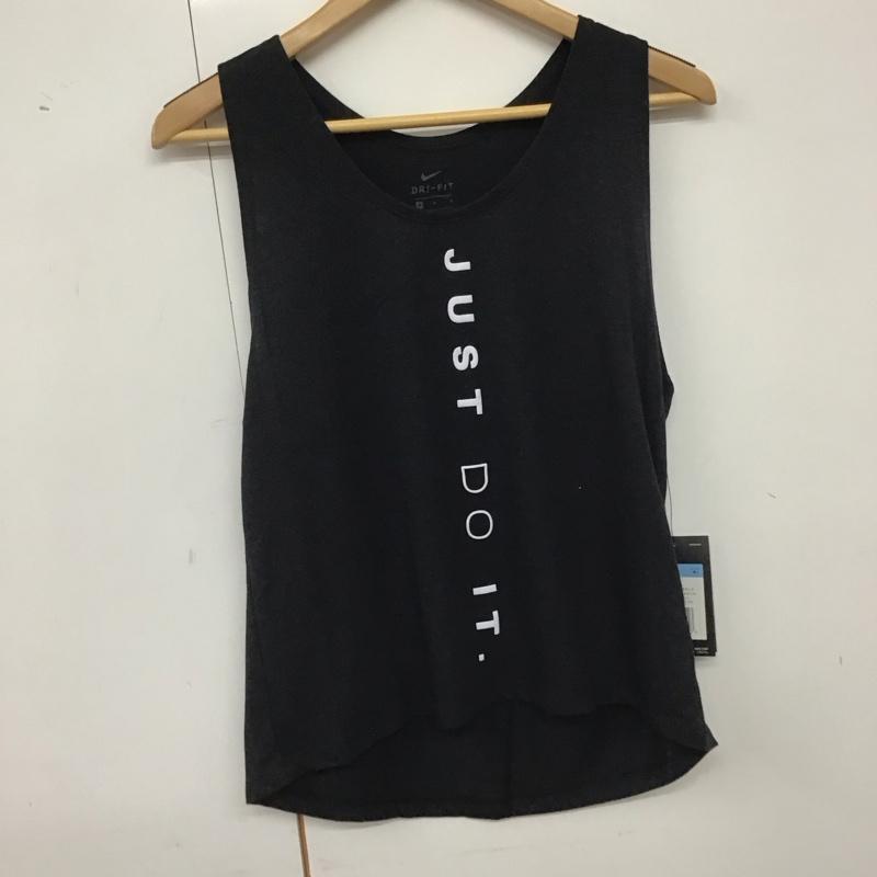 ナイキ NIKE タンクトップ タンクトップ AQ5180-010 DRI-FIT マイラータンクトップ ランニングウェア スポーツウェア タグ付き M ロゴ、文字 黒 / ブラック /  レディース USED 古着 中古 10135579