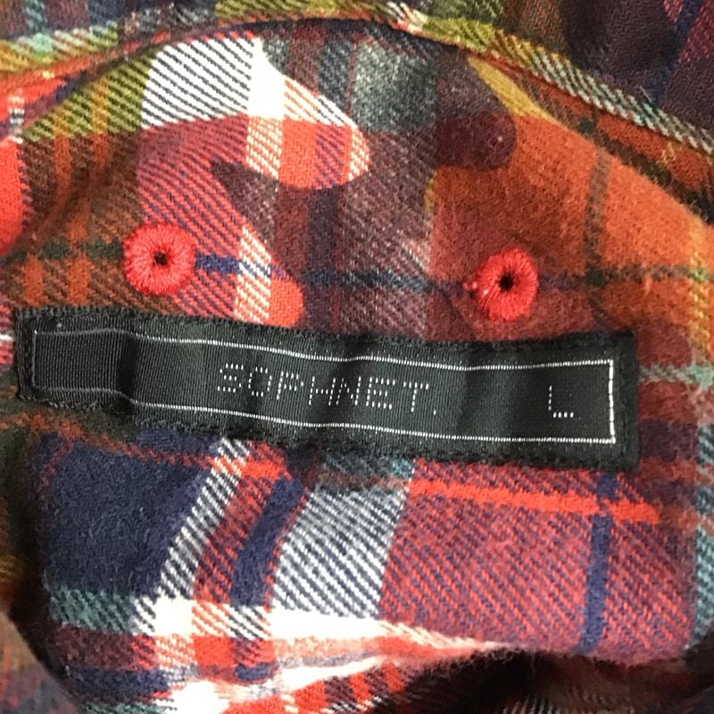 ソフネット SOPHNET. シャツ、ブラウス 長袖 長袖シャツ チェックシャツ カラーシャツ ボタンダウンシャツ L チェック マルチカラー / マルチカラー /  メンズ USED 古着 中古 10124918