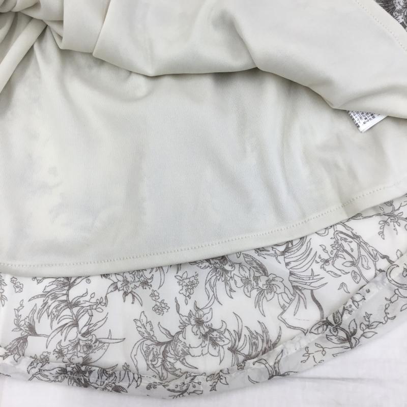 イング INGNI ワンピース ロングスカート M 花柄 白 / ホワイト / X 茶 / ブラウン /  レディース USED 古着 中古 10129976