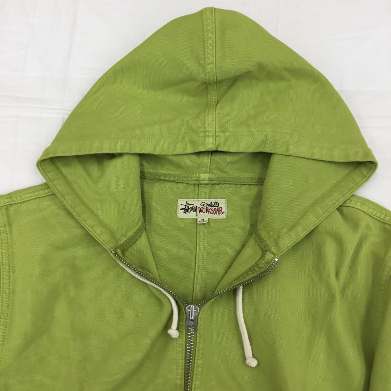 ステューシー STUSSY ジャケット、上着 ジャンパー、ブルゾン Work Jacket Unlined Canvas M ロゴ、文字 黄緑 / イエローグリーン /  メンズ USED 古着 中古 10137895