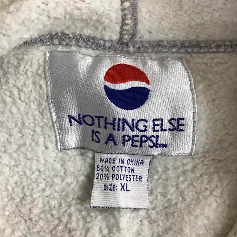 古着 USED パーカー 長袖 PEPSI ペプシ プルオーバー 裏起毛 XL ロゴ、文字 灰 / グレー /  メンズ USED 古着 中古 10116820