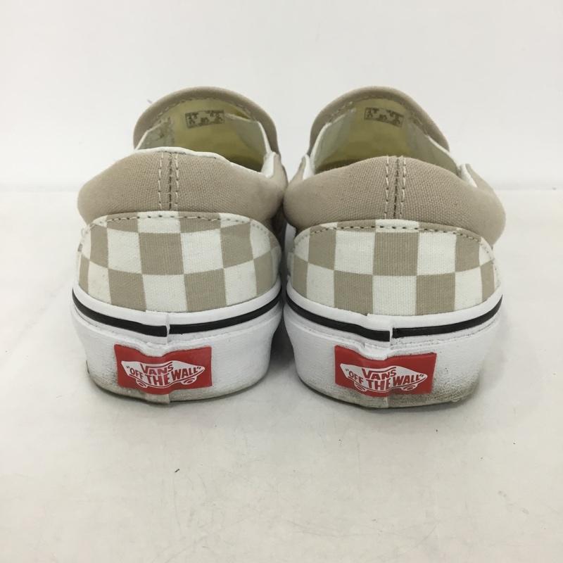 バンズ VANS スリッポン スリッポン 508731 22.5cm スニーカー 22.5cm チェック 白 / ホワイト / X ベージュ / ベージュ /  レディース USED 古着 中古 10146873