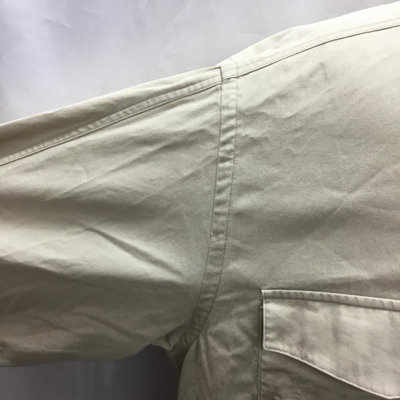 トミーヒルフィガー TOMMY HILFIGER シャツ、ブラウス 長袖 長袖シャツ カラーシャツ ポケットシャツ 長袖カットソー L ロゴ、文字 ベージュ / ベージュ /  メンズ USED 古着 中古 10115765