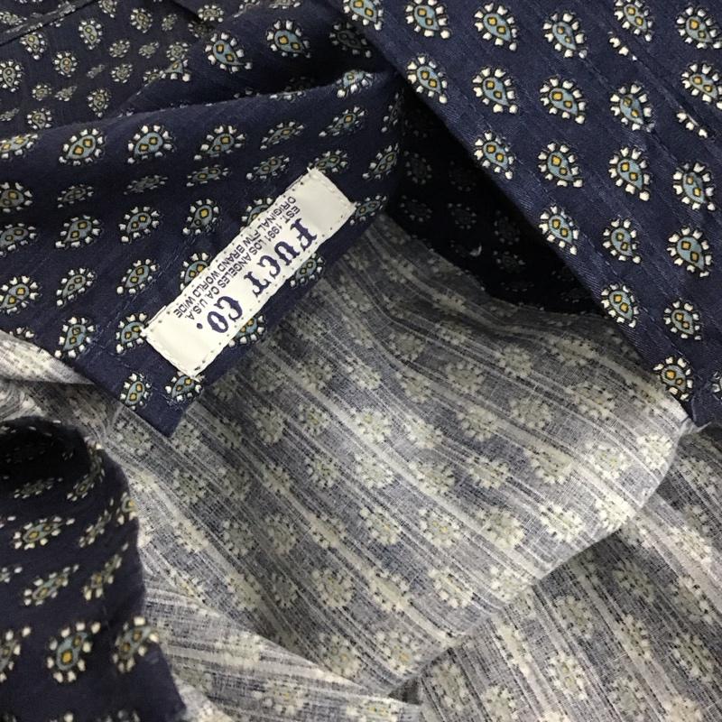 ファクト fuct シャツ、ブラウス 長袖 長袖シャツ 総柄シャツ カラーシャツ XL プリント 紺 / ネイビー /  メンズ USED 古着 中古 10145266