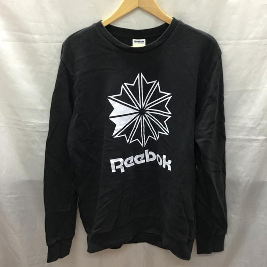リーボック Reebok トレーナー 長袖 DT8132 CLASSIC AC フレンチテリー ビッグ スタークレスト クルー プリント 黒 / ブラック /  メンズ USED 古着 中古 10118977