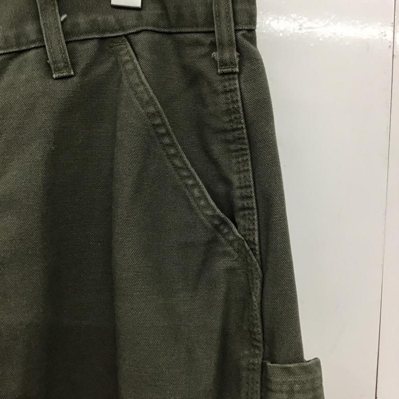 カーハート Carhartt パンツ ワークパンツ、ペインターパンツ ワイドパンツ カジュアルパンツ ワークパンツ 34 ロゴ、文字 カーキ / カーキ /  メンズ USED 古着 中古 10148567