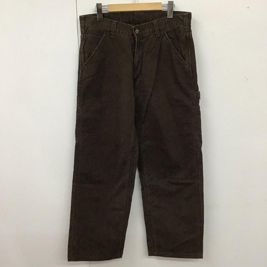 カーハート Carhartt パンツ ワークパンツ、ペインターパンツ ワークパンツ ワイドパンツ カジュアルパンツ 32インチ 無地 茶 / ブラウン /  メンズ USED 古着 中古 10118298