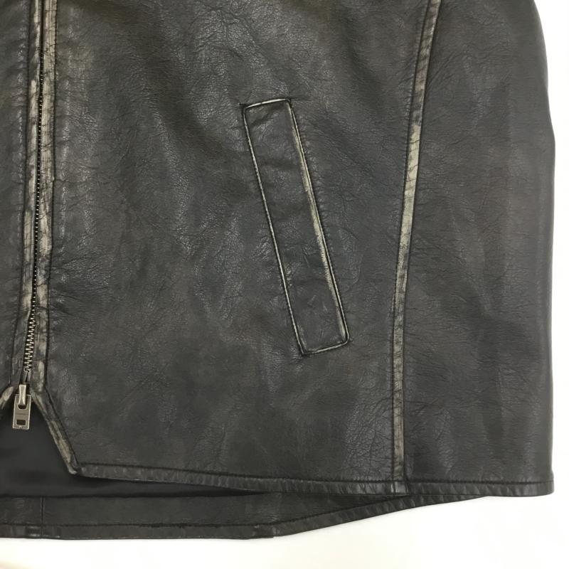 ユーズドクロージング used clothes ジャケット、上着 ライダース MASON PRINCE メゾンプリンス ダブルZIP ショート丈 シングルライダース 3 ロゴ、文字 ダークブラウン / ダークブラウン /  メンズ USED 古着 中古 10107082