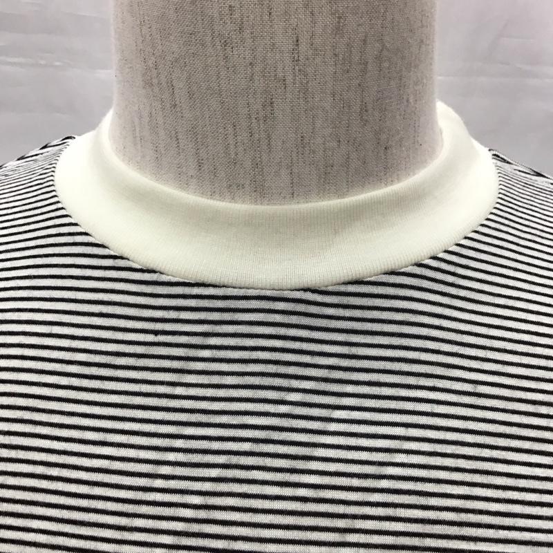 オーエヌシーメリノ ONC MERINO Tシャツ 長袖 クルーネック ウール 3 ボーダー柄 白 / ホワイト / X 黒 / ブラック /  メンズ USED 古着 中古 10114243