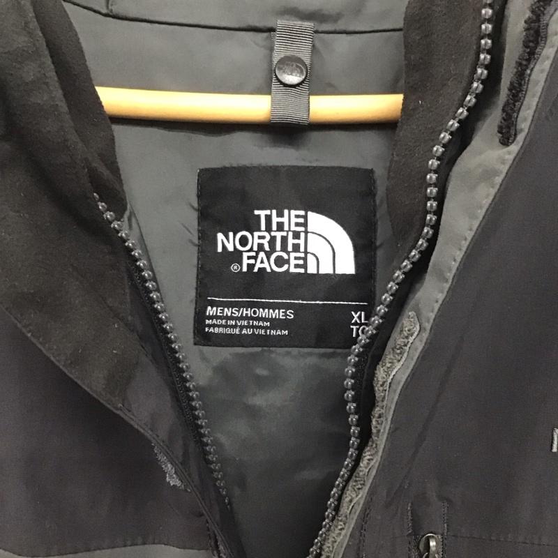 ザノースフェイス THE NORTH FACE ジャケット、上着 ジャケット、ブレザー nf00cuq3 マウンテンパーカー ジップアップパーカー XL ロゴ、文字 黒 / ブラック / X 灰 / グレー /  メンズ USED 古着 中古 10145950