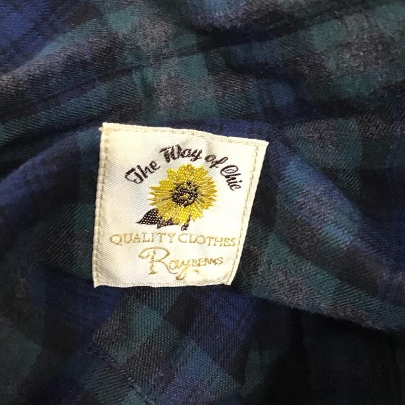 レイビームス Ray BEAMS ワンピース ひざ丈スカート 6326-1415-2747 七分袖 チェック マルチカラー / マルチカラー /  レディース USED 古着 中古 10115345