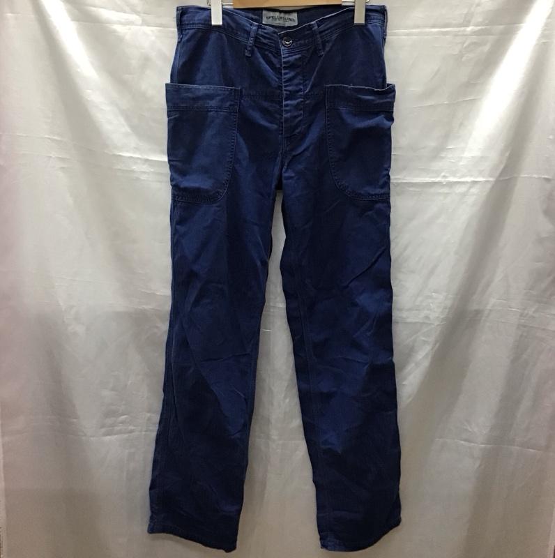 スペルバウンド SPELLBOUND パンツ ワークパンツ、ペインターパンツ ワークパンツ ワイドパンツ カジュアルパンツ 30インチ 無地 青 / ブルー /  メンズ USED 古着 中古 10117422