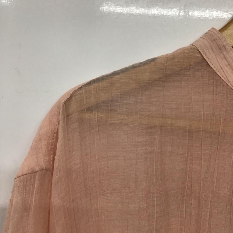 ローリーズファーム LOWRYS FARM シャツ、ブラウス 長袖 長袖シャツ 無地シャツ ノーカラーシャツ 2 無地 桃 / ピンク /  レディース USED 古着 中古 10142697