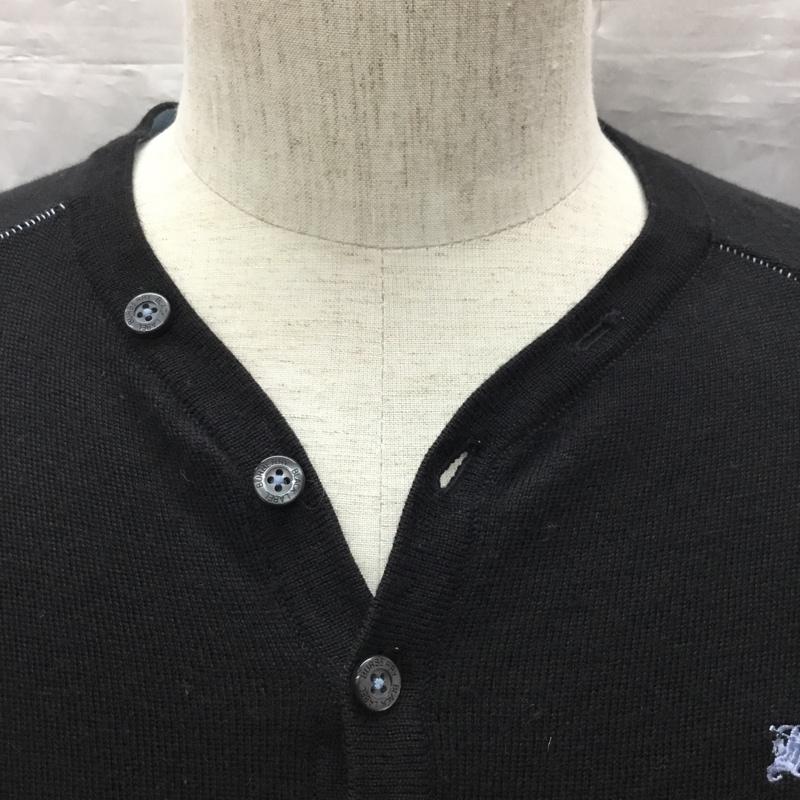 バーバリーブラックレーベル BURBERRY BLACK LABEL ニット、セーター 長袖 2 無地 黒 / ブラック /  メンズ USED 古着 中古 10121814