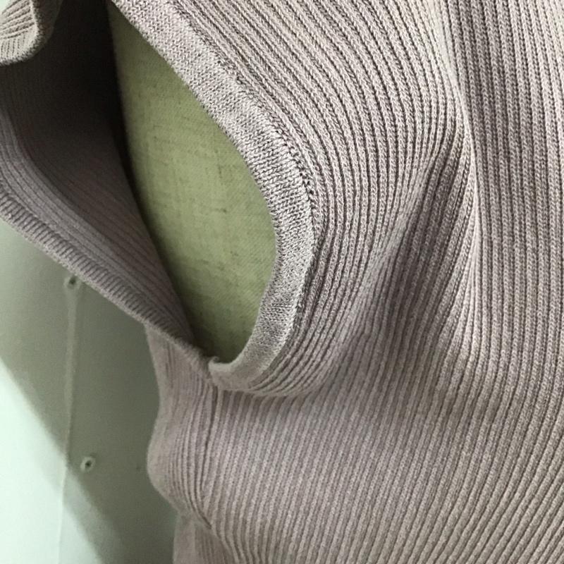 インデックス index ワンピース ロングスカート C58-53006 レーヨンナイロン フレンチスリーブ ニットワンピース L 無地 紫 / パープル /  レディース USED 古着 中古 10115866