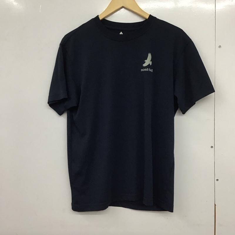 モンベル mont-bell Tシャツ 半袖 1114765 WICT高山のイワヒバリ 半袖カットソー プリントTシャツ M プリント 紺 / ネイビー /  メンズ USED 古着 中古 10133513