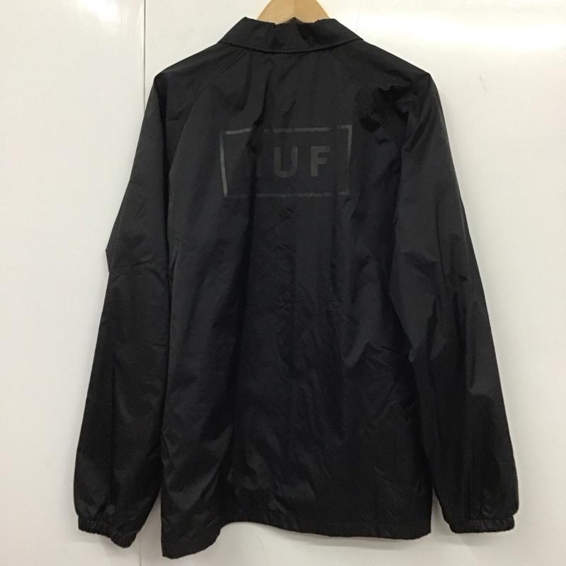 ハフ HUF ジャケット、上着 ジャンパー、ブルゾン ナイロンジャケット カジュアルジャケット アウター M ロゴ、文字 黒 / ブラック /  メンズ USED 古着 中古 10132637
