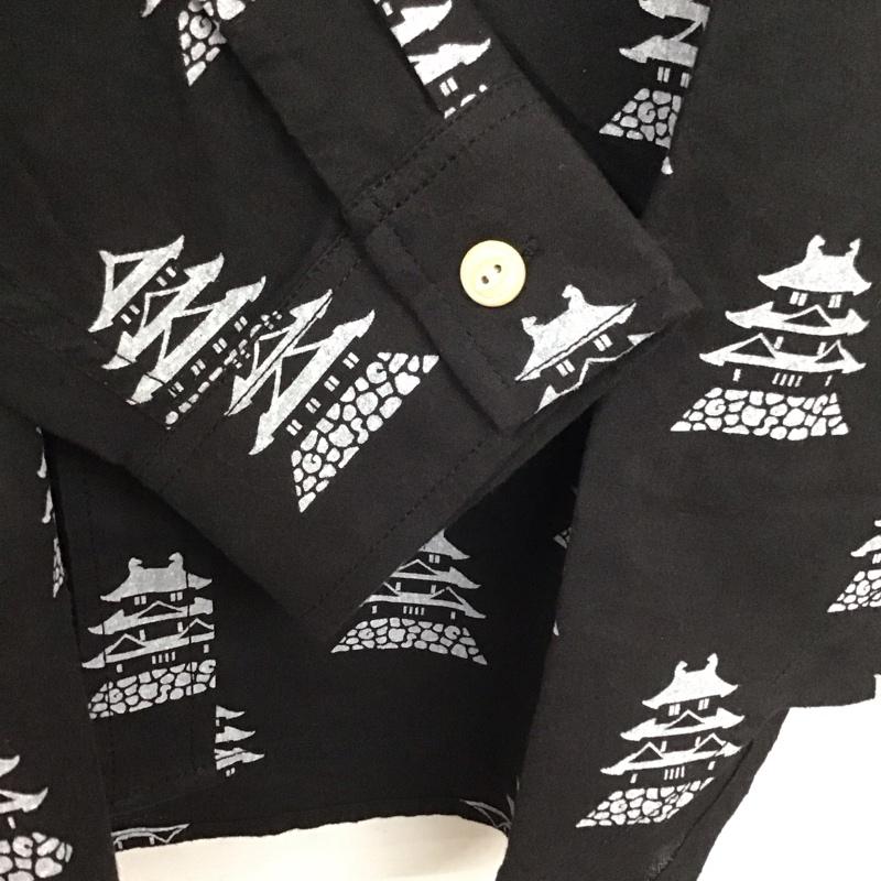 ゴースローキャラバン go slow caravan シャツ、ブラウス 長袖 360245 長袖シャツ プリントシャツ 4 プリント 黒 / ブラック /  メンズ USED 古着 中古 10138168