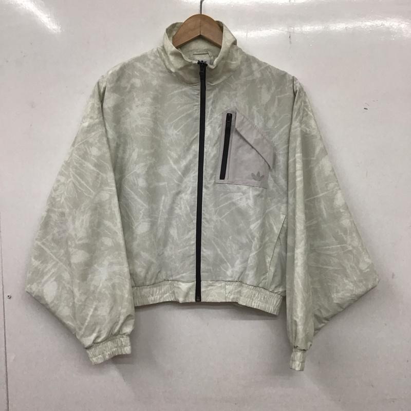 アディダス adidas ジャケット、上着 ジャケット、ブレザー hs9507 インモーションウインドブレーカー ジップアップジャケット アウター XL ロゴ、文字 灰 / グレー /  レディース USED 古着 中古 10136281