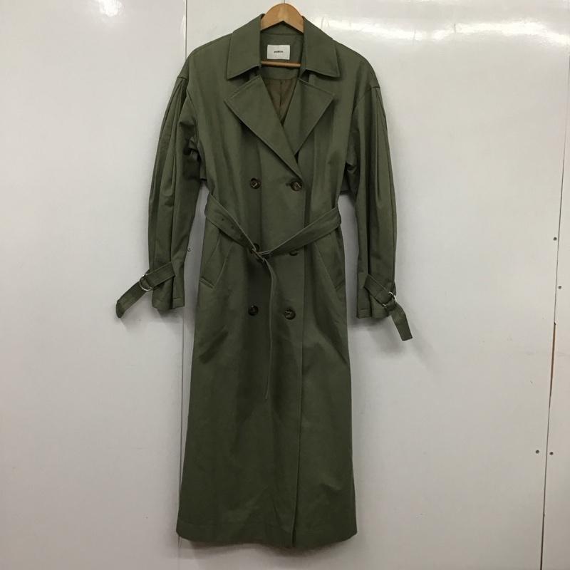 ムルーア MURUA コート トレンチコート 012110000801 レースプリーツトレンチコート FREE 無地 カーキ / カーキ /  レディース USED 古着 中古 10131521