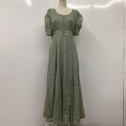 アルシーヴ archives ワンピース ロングスカート 07-0544 半袖 刺繍 薄緑 / ライトグリーン /  レディース USED 古着 中古 10108326
