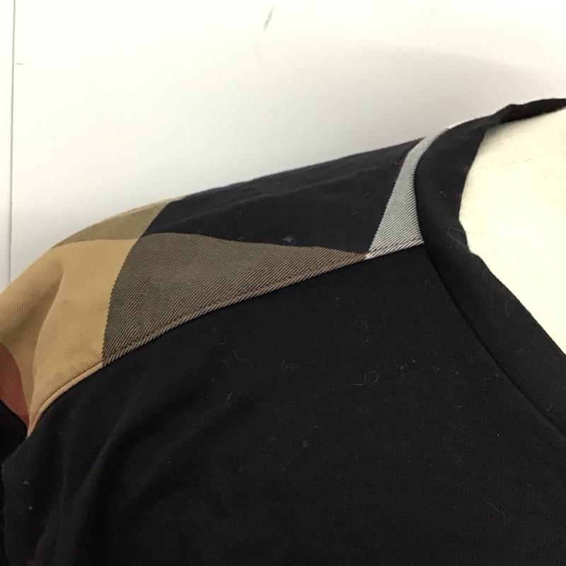 ブラックレーベルクレストブリッジ BLACK LABEL CRESTBRIDGE カットソー 長袖 長袖カットソー クルーネックカットソー ロングスリーブカットソー プリントTシャツ ロゴ、文字 黒 / ブラック /  メンズ USED 古着 中古 10123935