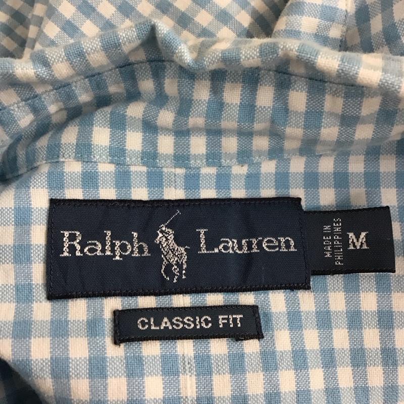 ラルフローレン RALPHLAUREN シャツ、ブラウス 長袖 M チェック 水色 / ライトブルー /  メンズ USED 古着 中古 10114631