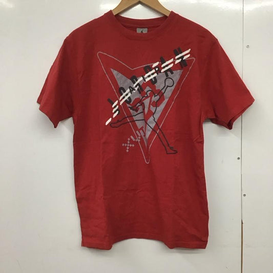 エアジョーダン AIR JORDAN Tシャツ 半袖 半袖カットソー プリントTシャツ クルーネックカットソー L ロゴ、文字 赤 / レッド /  メンズ USED 古着 中古 10145537