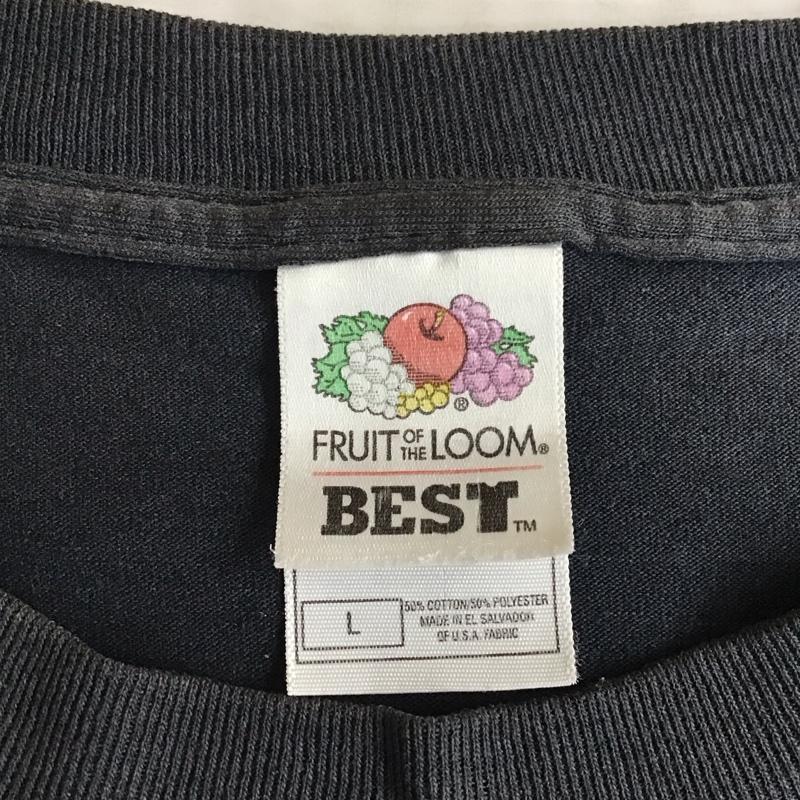 フルーツオブザルーム FRUIT OF THE LOOM Tシャツ 半袖 半袖カットソー プリントTシャツ クルーネックカットソー 古着 L ロゴ、文字 黒 / ブラック /  メンズ USED 古着 中古 10115328