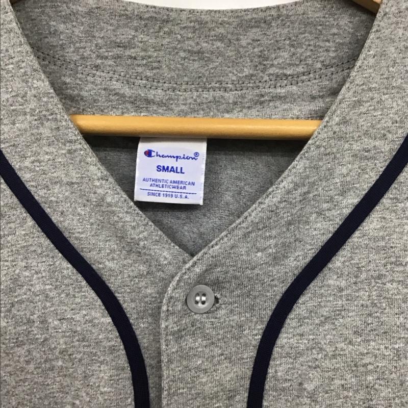 チャンピオン Champion シャツ、ブラウス 半袖 c8-r348 ベースボールTシャツ 半袖シャツ ノーカラーシャツ S 無地 灰 / グレー /  メンズ USED 古着 中古 10130342
