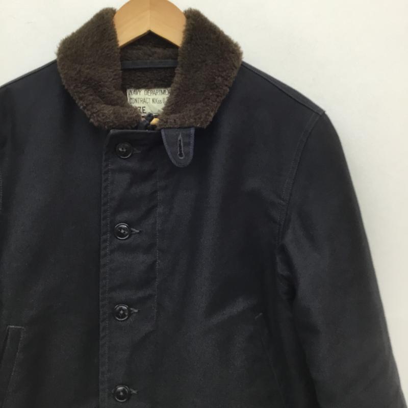 ザリアルマッコイズ THE REAL McCOY S ジャケット、上着 ジャケット、ブレザー ミリタリージャケット　ザリアルマッコイズ　デッキジャケット 40 無地 黒 / ブラック /  メンズ USED 古着 中古 10120966