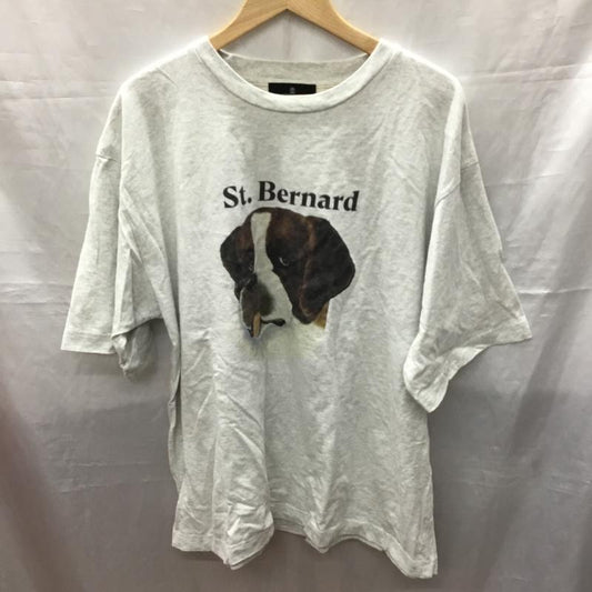 モノマート MONO-MART Tシャツ 半袖 sc558 ドッグ レトロプリント ビッグシルエット半袖Tシャツ 犬 L プリント 灰 / グレー /  メンズ USED 古着 中古 10119337