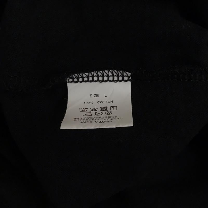 ラフアンドビー LAUGH&BE カットソー 長袖 長袖カットソー クルーネックカットソー ロングスリーブカットソー プリントTシャツ L プリント 黒 / ブラック /  メンズ USED 古着 中古 10114689