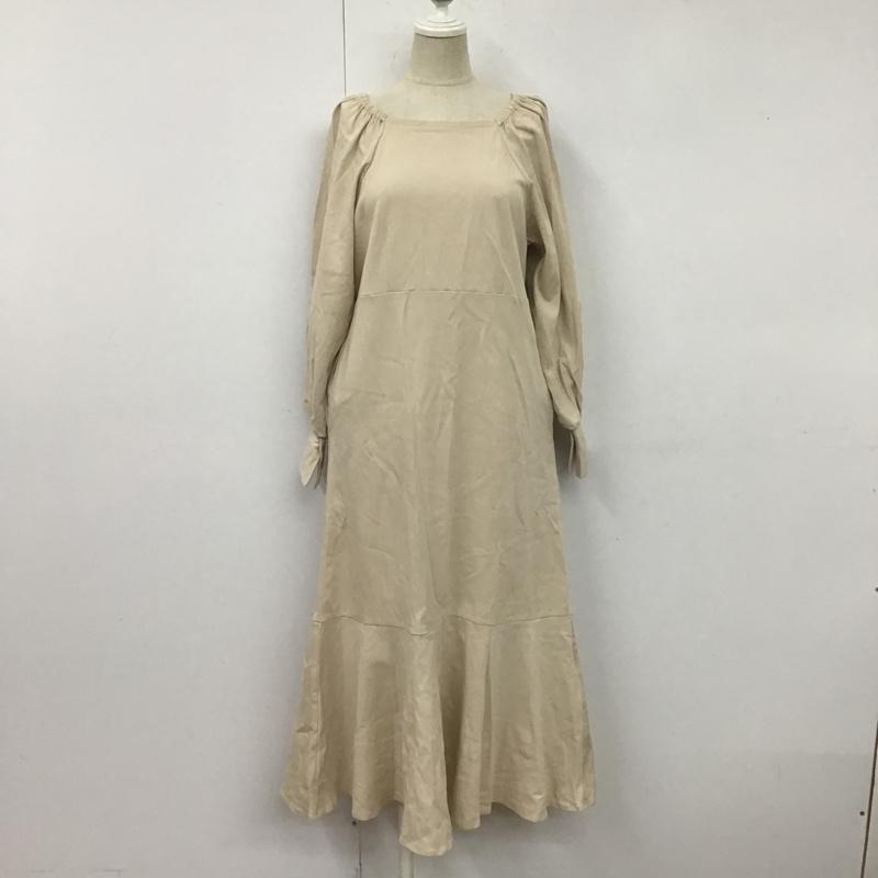 センスオブプレイスバイアーバンリサーチ SENSE OF PLACE by URBAN RESEARCH ワンピース ロングスカート AA26-26b008 スクエアネックマーメイドワンピース 無地 ベージュ / ベージュ /  レディース USED 古着 中古 10106106