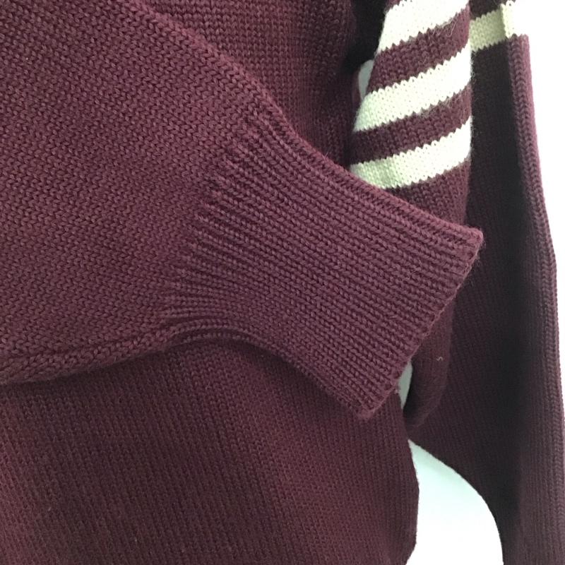 マックレガー McGREGOR ニット、セーター 長袖 M 無地 えんじ / ワインレッド /  メンズ USED 古着 中古 10111694