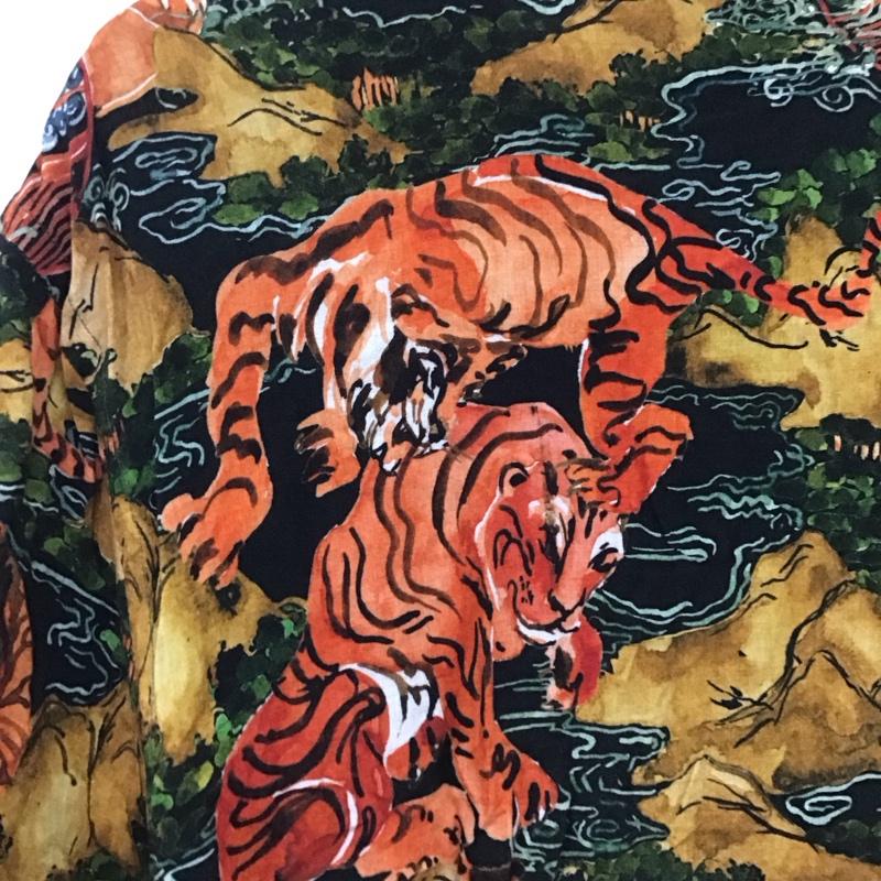 ザラ ZARA シャツ、ブラウス 半袖 半袖シャツ プリントシャツ カジュアルシャツ L プリント マルチカラー / マルチカラー /  メンズ USED 古着 中古 10136142