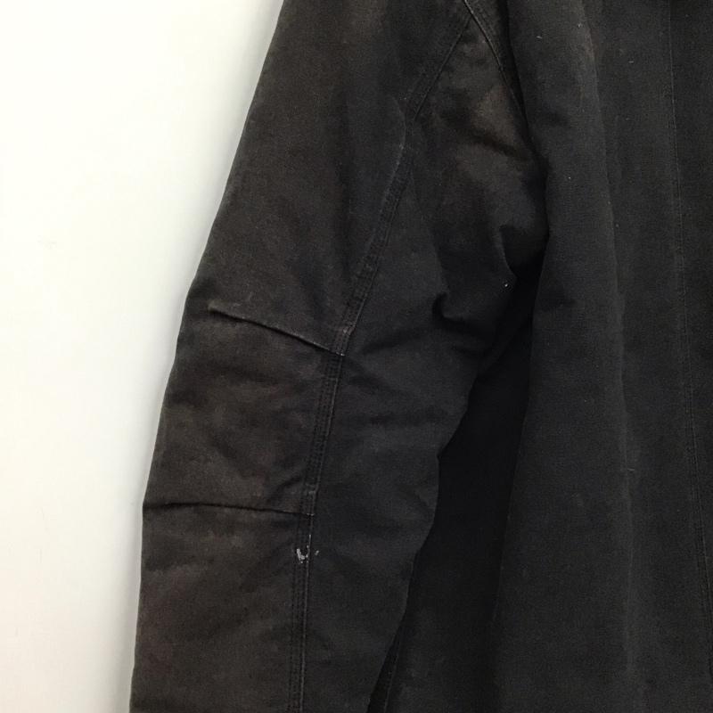 カーハート Carhartt ジャケット、上着 ジャンパー、ブルゾン ジップアップジャケット アウター 古着 フード付き XXL ロゴ、文字 黒 / ブラック /  メンズ USED 古着 中古 10130497