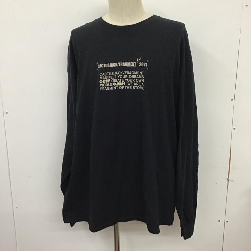 カクタスジャック Cactus Jack Tシャツ 長袖 ロンT クルーネック バックプリント FRAGMENT DESIGN XL プリント 黒 / ブラック /  メンズ USED 古着 中古 10124961