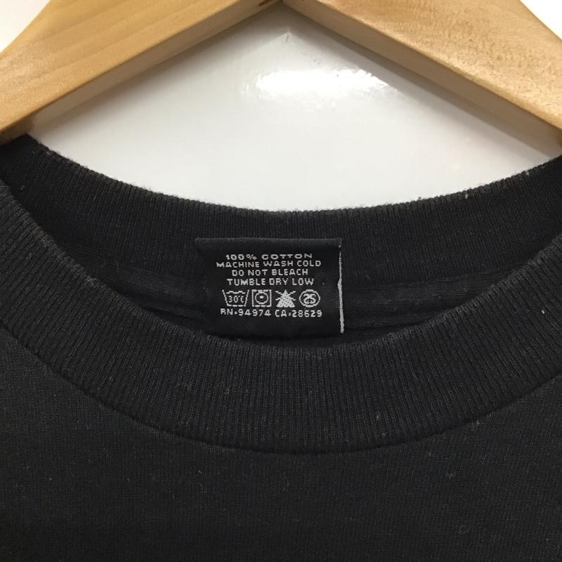 ステューシー STUSSY Tシャツ 半袖 半袖カットソー プリントTシャツ クルーネックカットソー S ロゴ、文字 黒 / ブラック /  メンズ USED 古着 中古 10128671