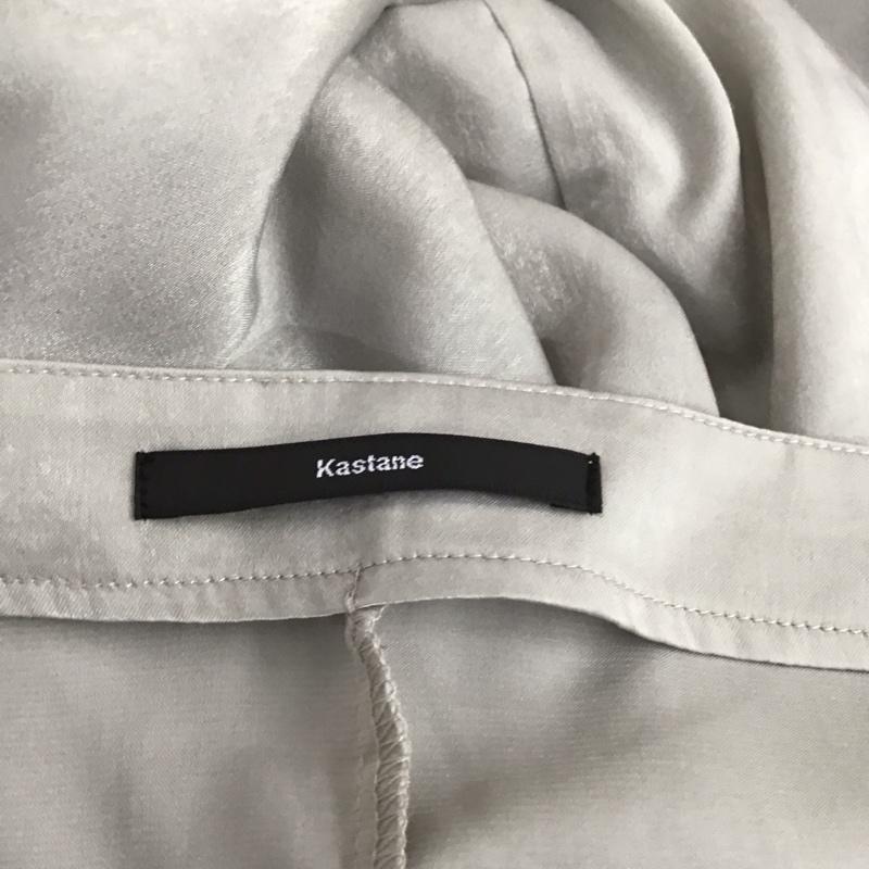 カスタネ Kastane ワンピース ロングスカート ノースリーブワンピース ロングワンピース フレアワンピース 無地 灰 / グレー /  レディース USED 古着 中古 10113266