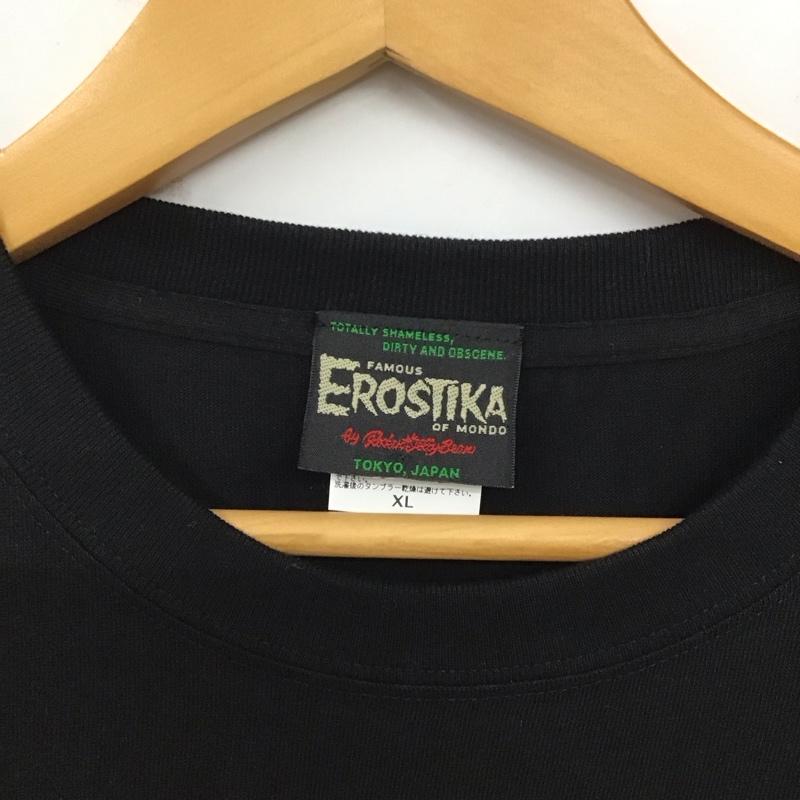 エロスティカ EROSTiKA Tシャツ 半袖 FLAVORS　フレーバーズ　フィギュア　Tシャツ XL プリント X ロゴ、文字 黒 / ブラック /  メンズ USED 古着 中古 10129931